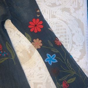 Buffalo David Bitton Embroidered Flare Jean